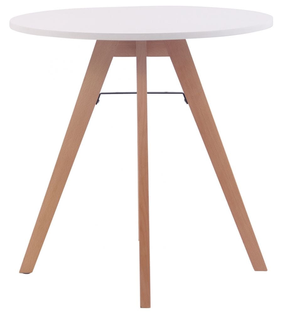 BHM Germany Jedálenský stôl Alter, 75 cm, prírodné drevo / biela